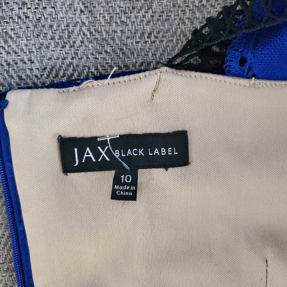 Jax Black Label blue lace midi open back high neck - Picture 8 of 8